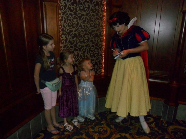 Snow White! I love how all the princesses were in character and so friendly and chatted with the kids.