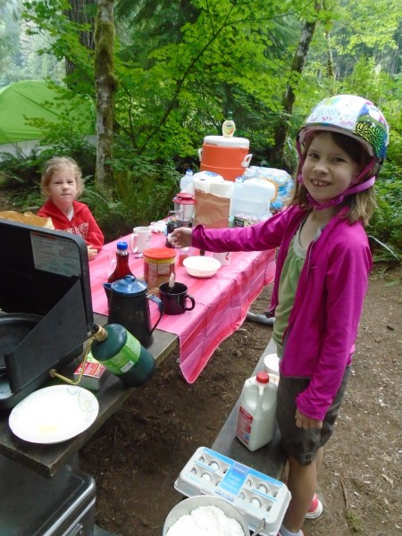 It took me until the day we left for me to figure out how to get my little camp kitchen working, but it was ooooooh, so yummy to eat outside.