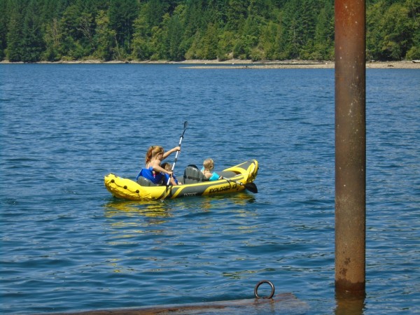 A wonderful young lady named Alexis spent the week with us. It would have been much more difficult without her. Also... the intex kayak was a big hit.