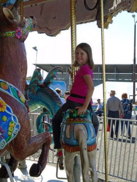 Merry go rounds are still a favorite for all the kids.