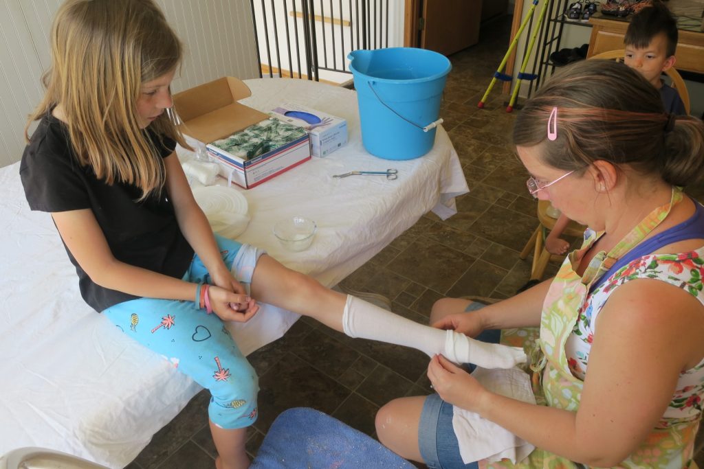 Homemade Plaster Casts Practice Round The Davis Family