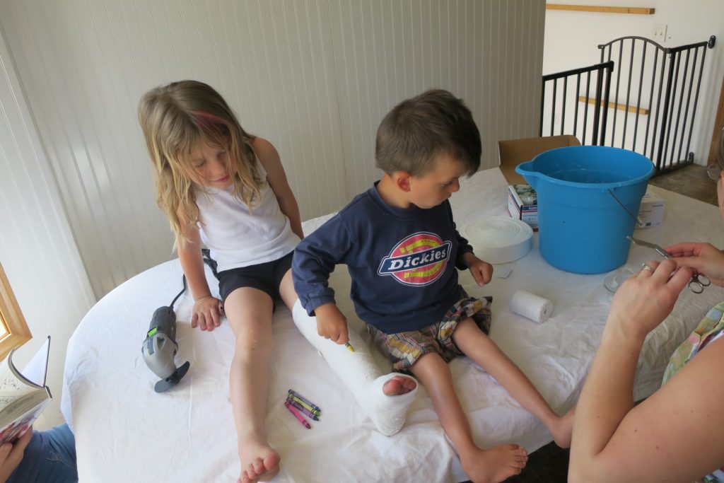 Homemade Plaster Casts Practice Round The Davis Family
