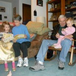 Gran and Great Grandpa were even able to come by. The girls just soak up the love!