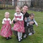 Kids in their adorable matching outfits - too bad this wasn't in focus!