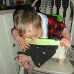 Jordan liked the brownies so much he started working on the booster tray.