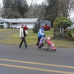 Visiting Gran and Grandpa! We went for a lovely walk... where Jordan took a nice little nap in the Ergo.