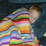 Another fever knocks the girly out. Think this one was from a new couple molars coming in, though. 