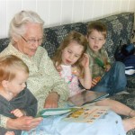 Reading books with Great-Grandma Reta. Special moments.