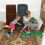The girls have been spending SO MUCH TIME playing with Papa's legos! 