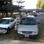 WOW - whose cars are those????? (Last washed in May... they were actually starting to grow things)