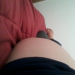 Did you know that pregnant bellies sag when you lay down on your side?