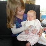Here is Anna holding her baby sister. How did I get so lucky!?