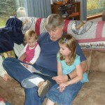 Pappy and his biggest granddaughters.