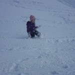 We went up to Mt. Hood (Timberline Lodge) for some snow fun! Anna didn't want to sled - she wanted to roll! (something she later regretted, because she was just wearing rubber boots and snow got in them)